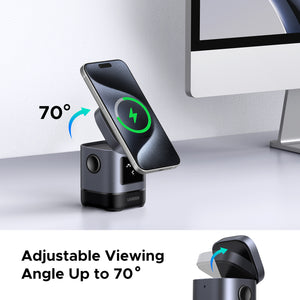 UGREEN Uno 2-in-1 Magnetic Wireless Charger 20w (Space Grey) product image 7