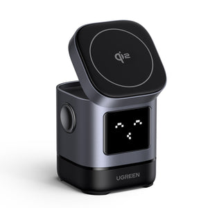UGREEN Uno 2-in-1 Magnetic Wireless Charger 20w (Space Grey) product image 3
