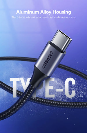 UGREEN USB-A 2.0 to USB-C Cable Nickel Plating Aluminum Braid 1.5m (Black) 18W product image 10