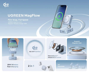 UGREEN 2-in-1 Magnetic Wireless Charger 55960B W752 product image 5