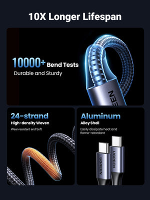 UGREEN 2-in-1 Universal PD Fast Charging Cable 5A Max 100W max black product image 9