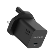 RavPower USB-C PD 40W GaN Wall Charger With 60W Max - Black