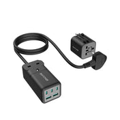 RavPower 3-Port USB-C and 2-Port USB-A 1 AC Socket 75W Desk Charger - Black