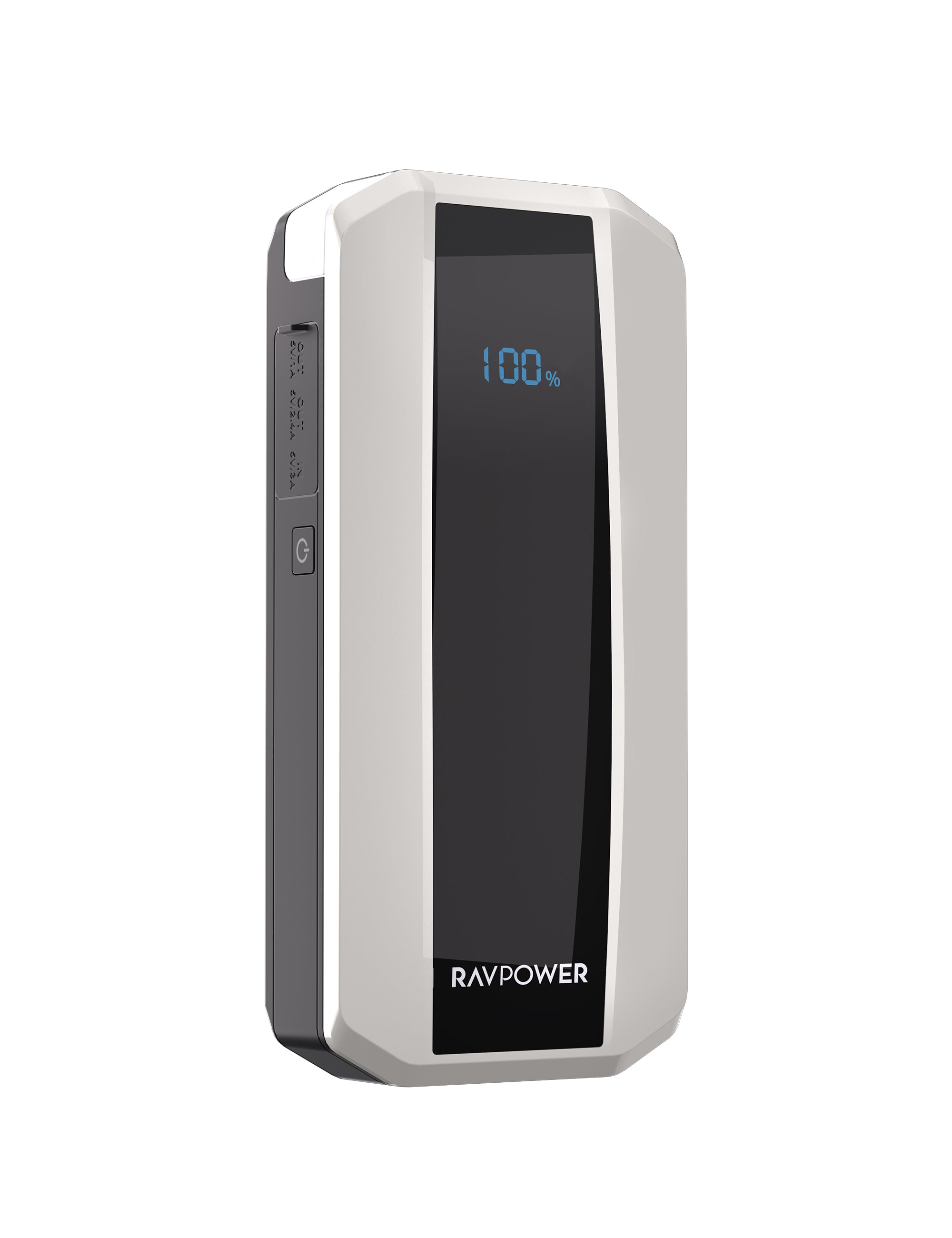 RAVPower Car Jump Starter, Portable, 11000mAh (40.7Wh) | White/Black