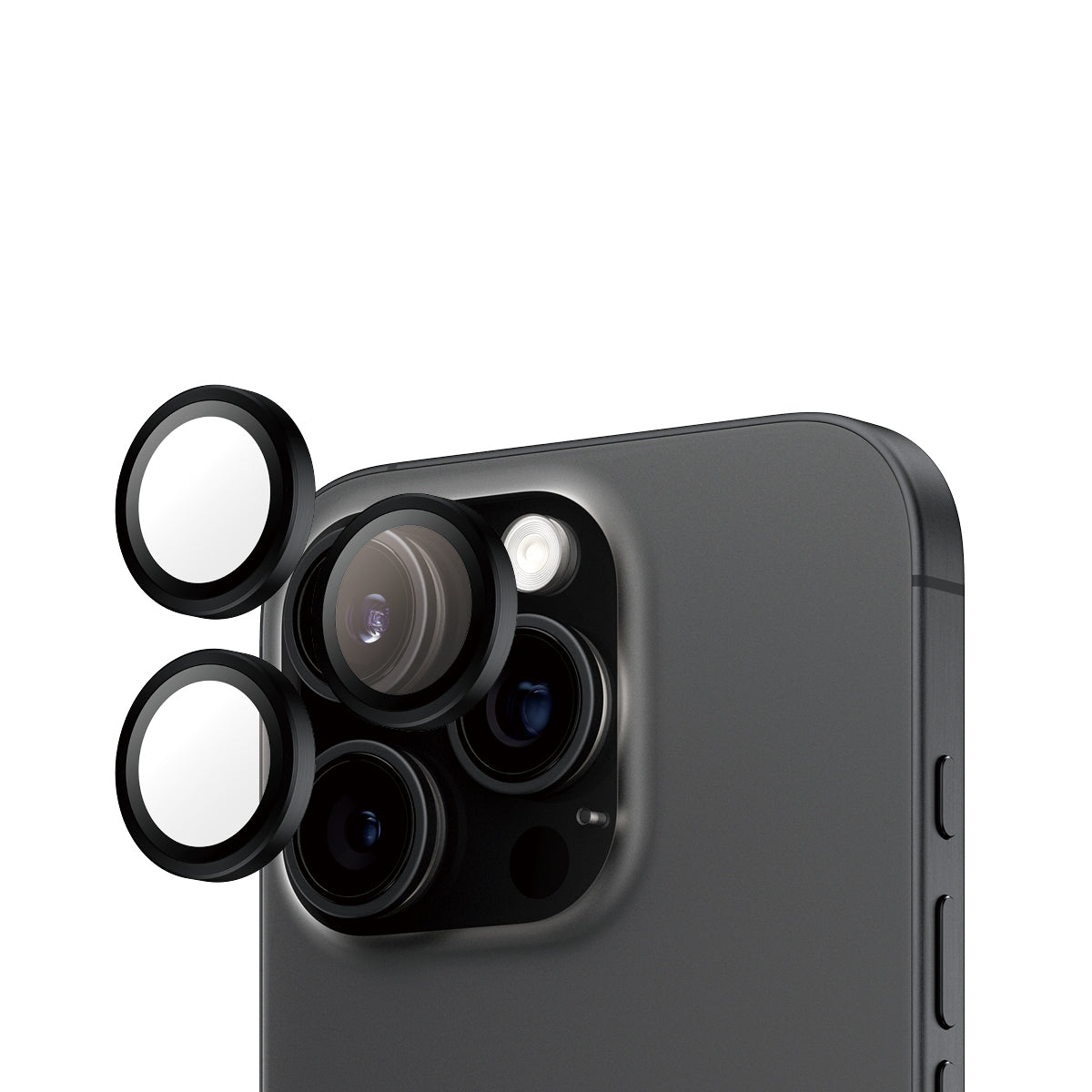 PanzerGlass Hoops Camera Lens Protector, for iPhone 16 Pro / 16 Pro Max | Black