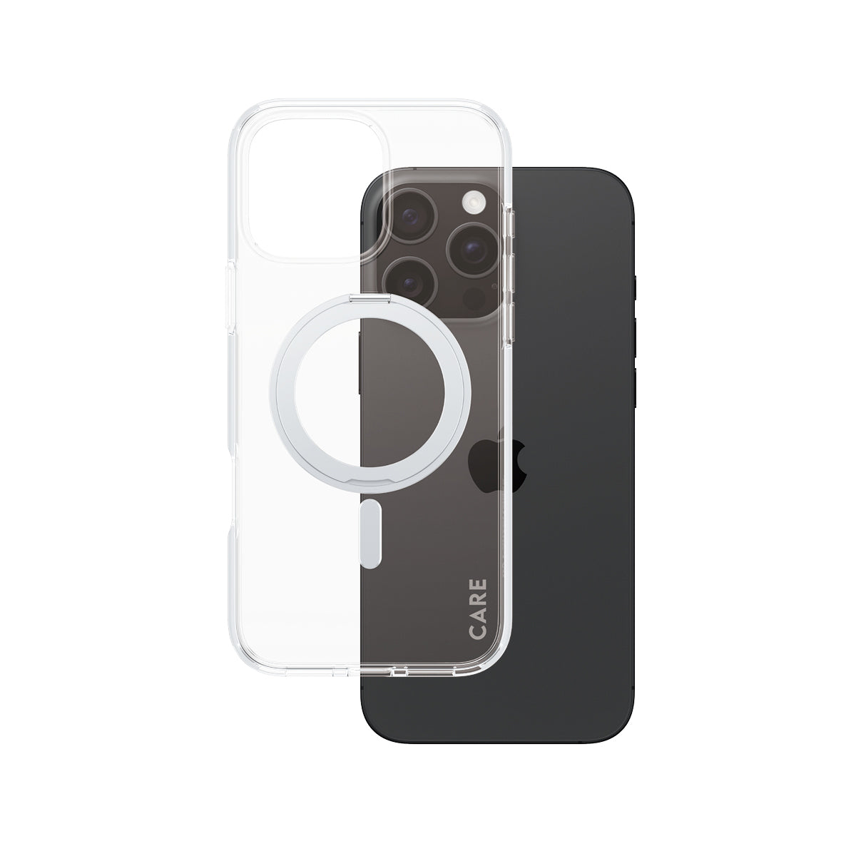 CARE Case, Kickstand & MagSafe for iPhone 16 Pro Max | Silver