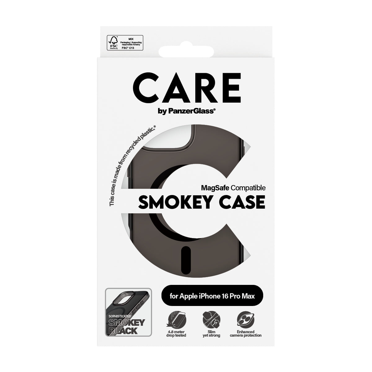 CARE Case, MagSafe for iPhone 16 Pro Max | Smokey