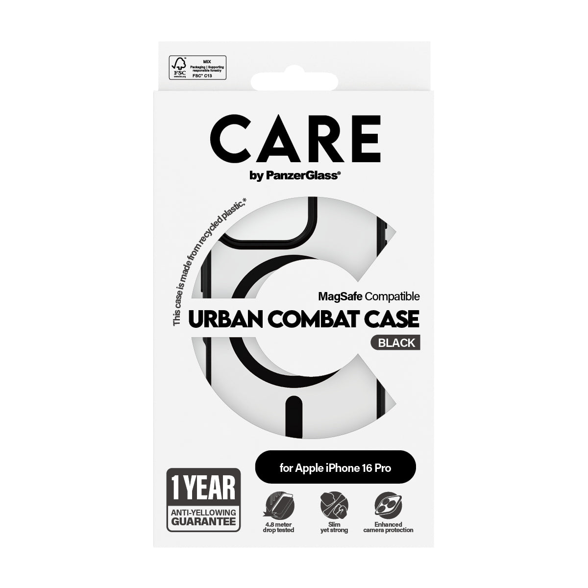 CARE Urban Case, MagSafe for iPhone 16 Pro | Black