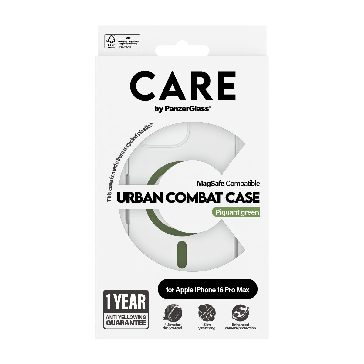 CARE Case, MagSafe for iPhone 16 Pro Max | Green