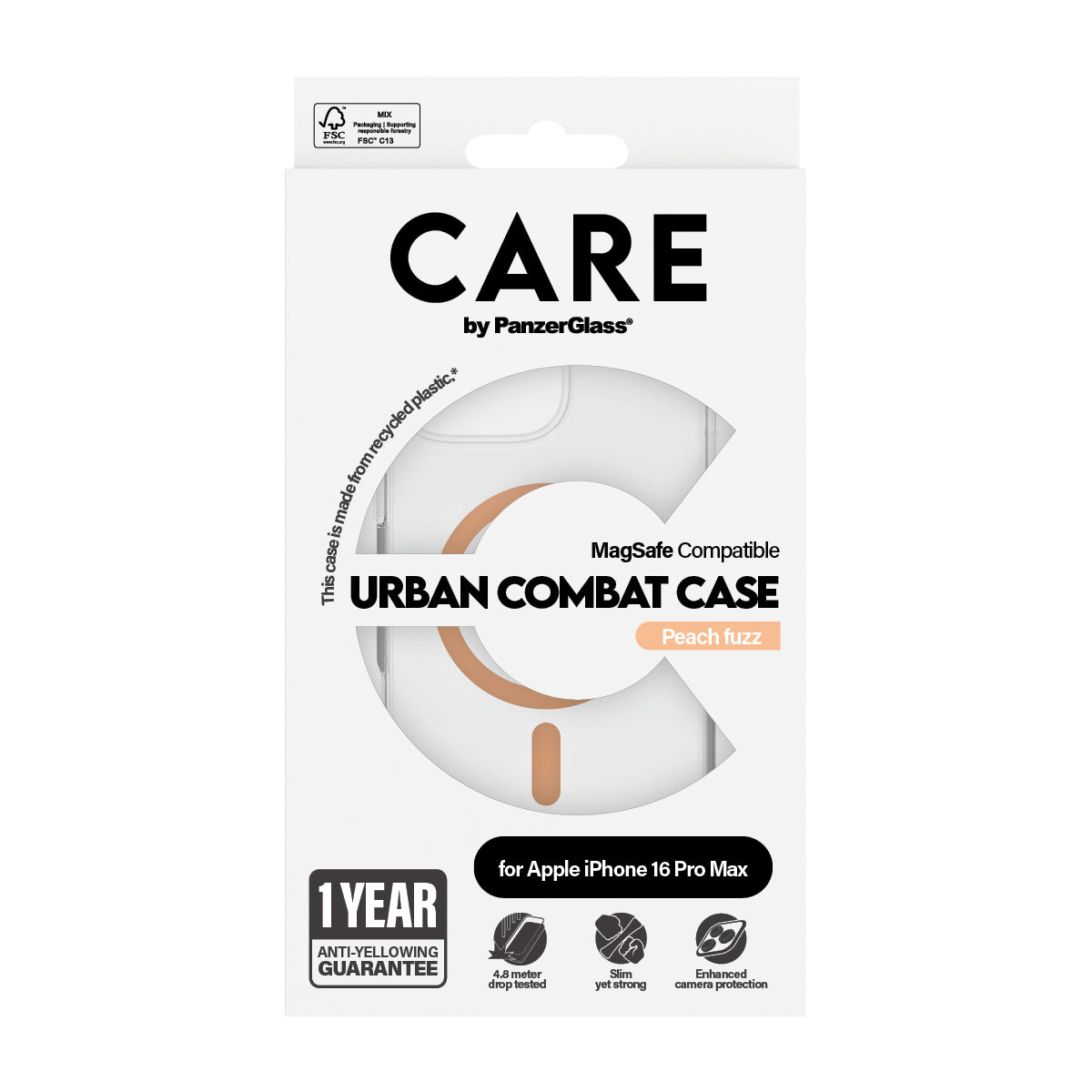 CARE Case, MagSafe for iPhone 16 Pro Max | Peachy