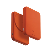 UNIQ LYDEN LEXA 5000MAH MAGNETIC FAST WIRELESS USB-C PD POWER BANK - FLAME ORANGE (FLAME ORANGE)