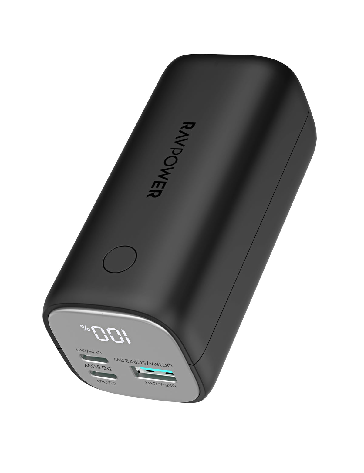 RAVPower Portable Power Bank, Mini 3-Port PD 30W Global Version, 14000mAh | Black