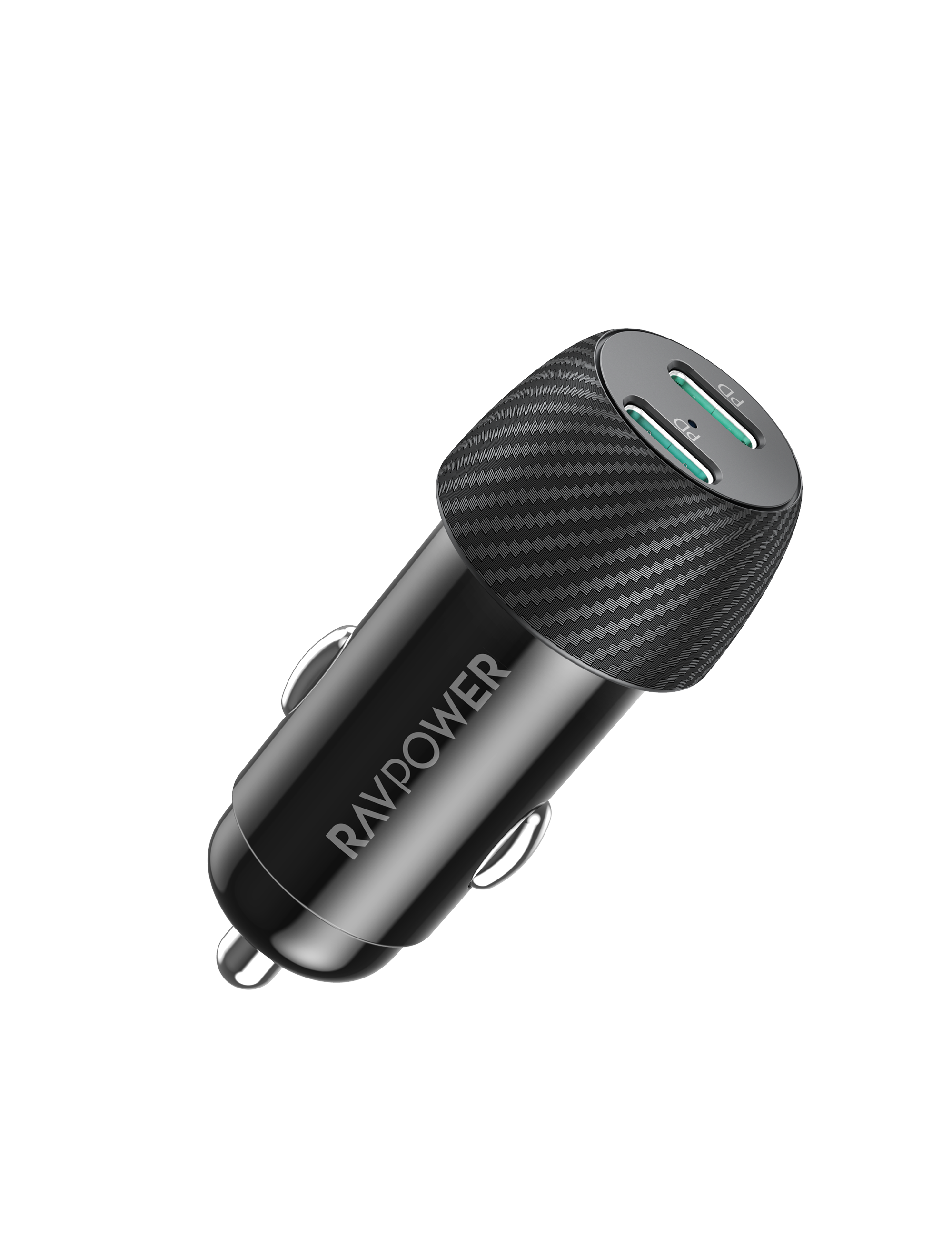 RAVPower Car Charger, Total PD 50W | Black