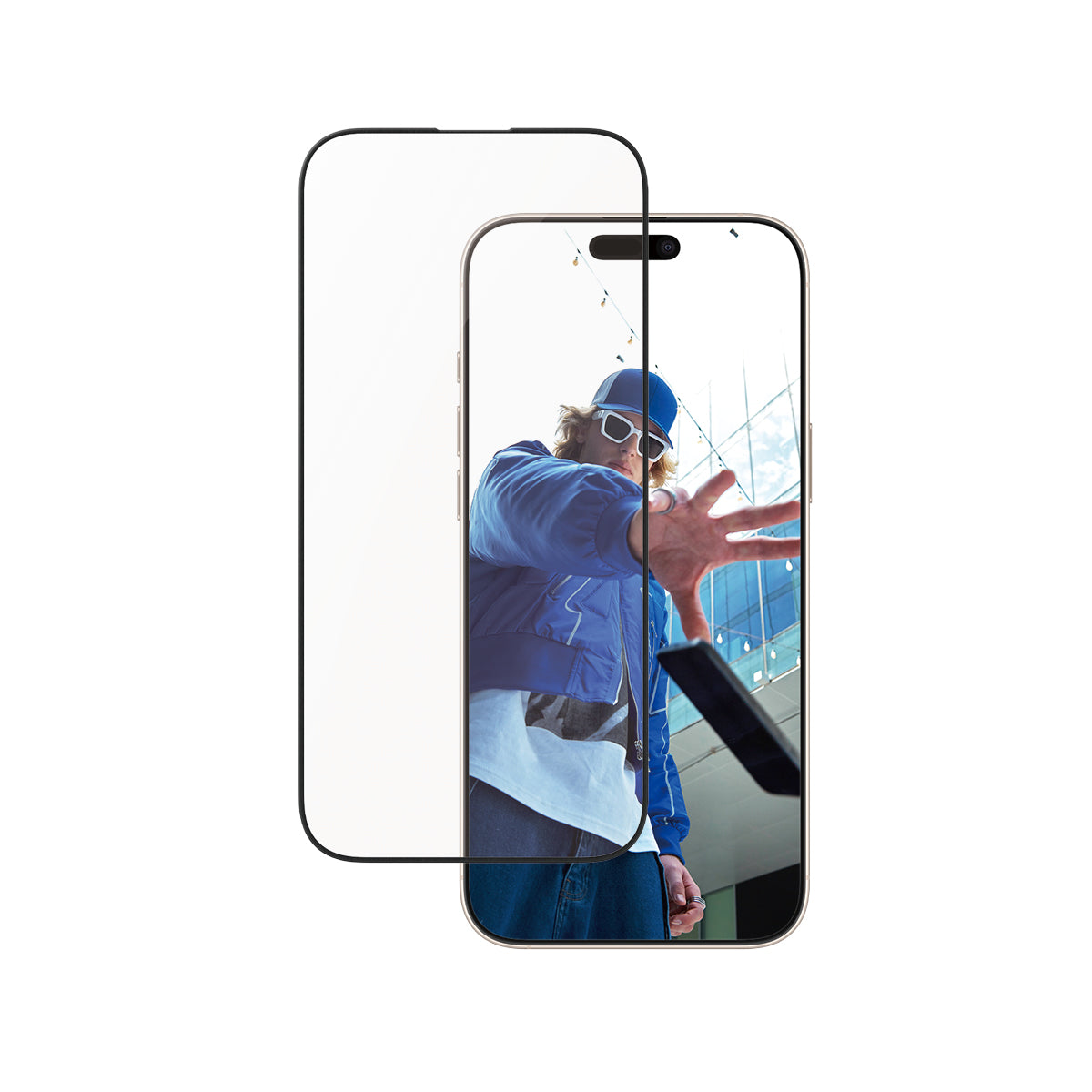 PanzerGlass Screen Protector, Aluminum Frame Ultra-Wide Fit for iPhone 16 Pro Max