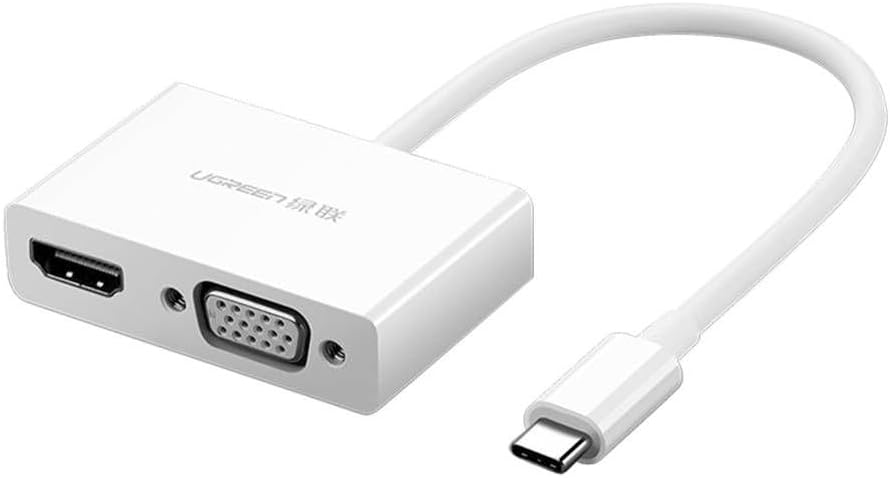 UGREEN USB Type C to HDMI + VGA Converter (White)