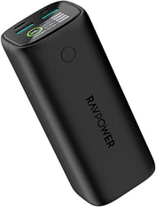 RavPower  2-Port USB-C and 2-Port USB-A PD 100W 20000mAh Digital Display Power Bank - Black