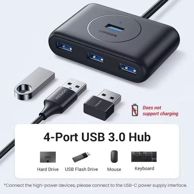 UGREEN USB 3.0 Hub 1m - Black
