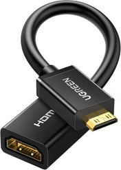 كابل محول من Mini HDMI ذكر إلى HDMI أنثى من UGREEN - أسود
