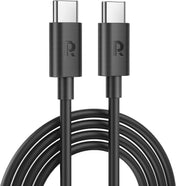 كابل USB-C إلى USB-C من RAVPower بطول 2M بقوة 60W - أسود