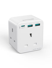 RAVPower Wall Charger, PD 20W UK Version with 3 AC Plugs | White