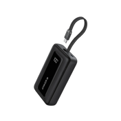 Anker Zolo Power Bank (10K, 30W, Built-In USB-C Cable) - Black