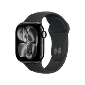 Apple Watch Series 11 - GPS - 42mm - Jet Black Aluminium Case with Black Sport Band - S/M