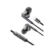 SIA SoundLink Wired Type-C Earbuds, Mic & Volume Control 1.2m iOS Compatible | Black