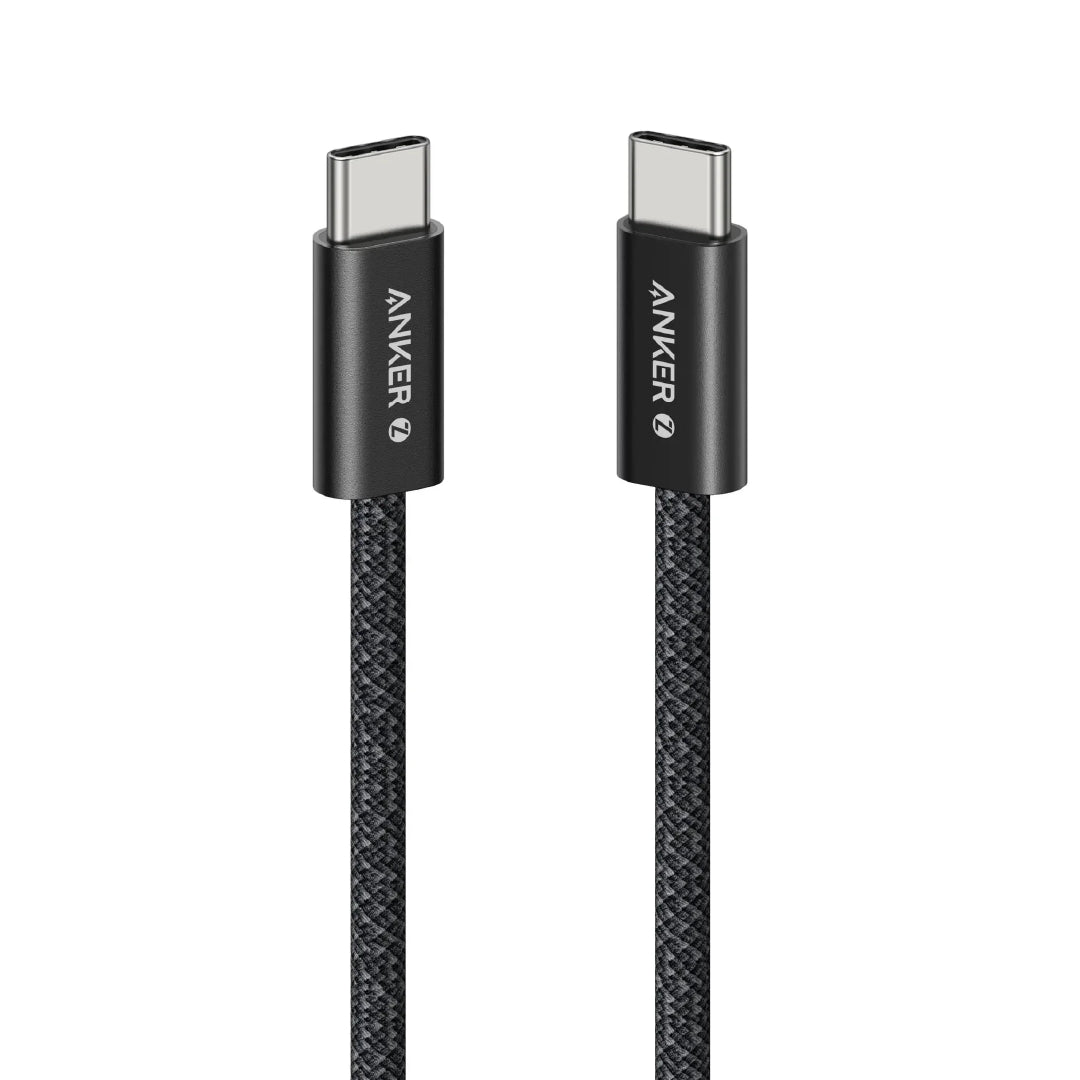 كابل أنكر زولو من نوع USB-C إلى USB-C مضفر بقوة 240 واط - أسود