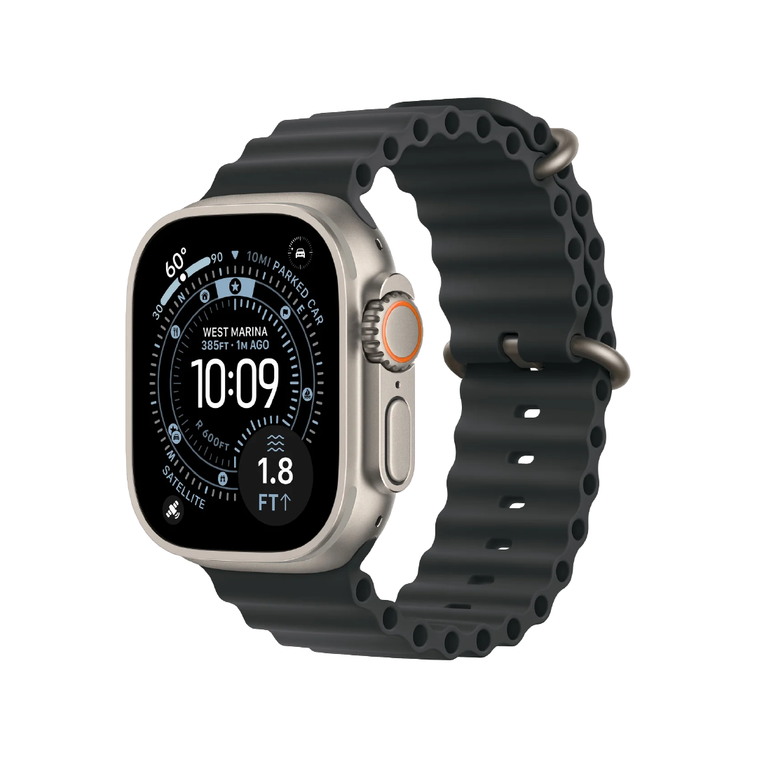 Apple Watch Ultra 3 - Cellular - 49mm Titanium Black Case With Black Ocean Band