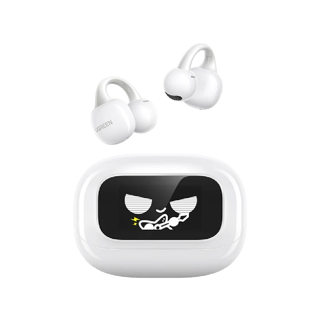 UGREEN ClipBuds Magic Open-Ear Earbuds with Smart Touchscreen - White