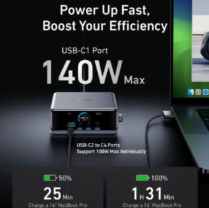 Anker Prime Charger (250W, 6 Ports, GaNPrime) - Silver