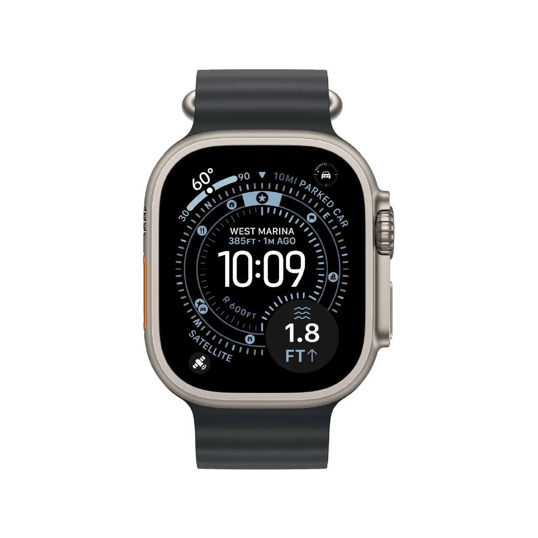 Apple Watch Ultra 3 - Cellular - 49mm Titanium Black Case With Black Ocean Band