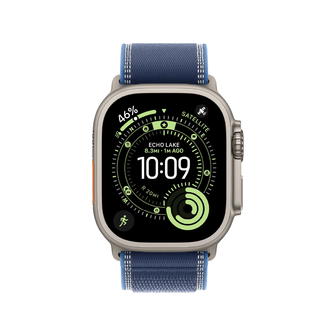 Apple Watch Ultra 3 - Cellular - 49mm Titanium Silver Case With Blue Trail Loop