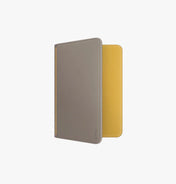 UNIQ BELMONT PASSPORT HOLDER WITH RFID-BLOCKING  - FLINT GREY (FLINT GREY/CANARY YELLOW)