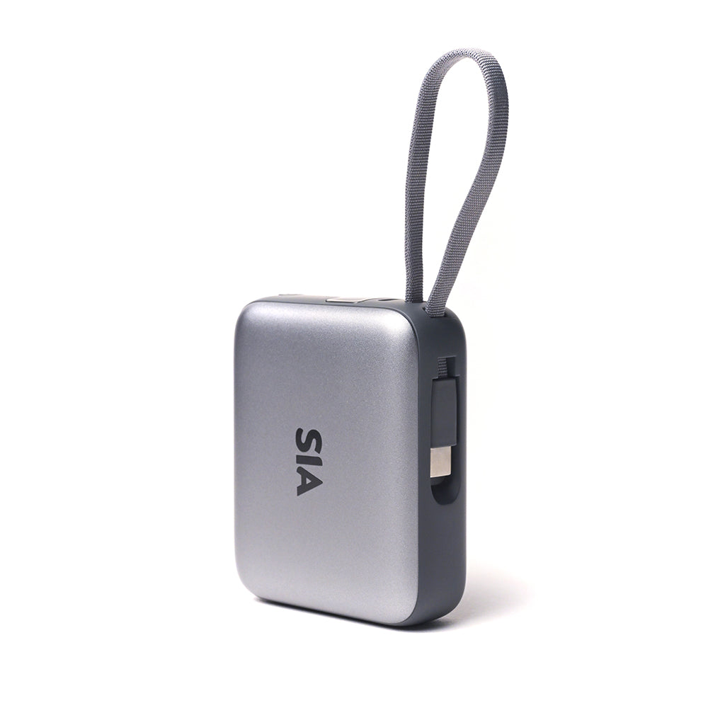 SIA Volt Link Power Bank, 35W PD/PPS with Built-in Type-C Cable 10000mAh | Gray