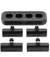 RavPower 4 in 1 (2 USB-C + 2 Lightning) 5000mAh Power Bank Station - Black