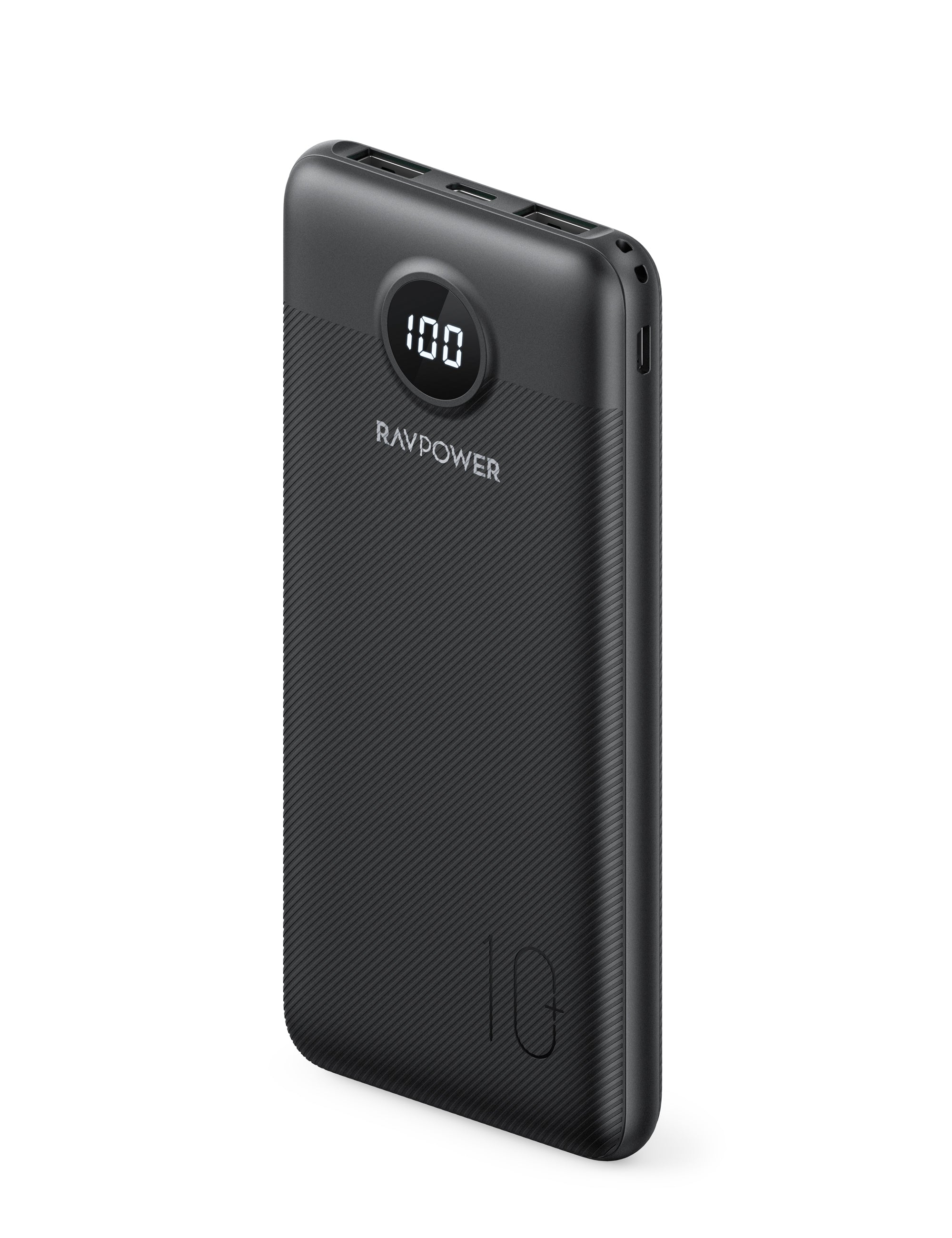 RAVPower Power Bank, PD Pioneer 3-Port 20W, 10000mAh | Black