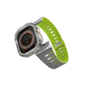 Skinarma Gemini Magnetic Strap + Atom Watch Case Bundle (Niteglow Edition) for Apple Watch 49mm - Lime Green
