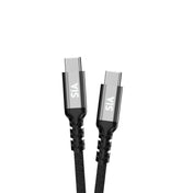 كابل USB-C to USB-C مضفر من SIA Powerlink بقوة 100W بطول 1M - أسود
