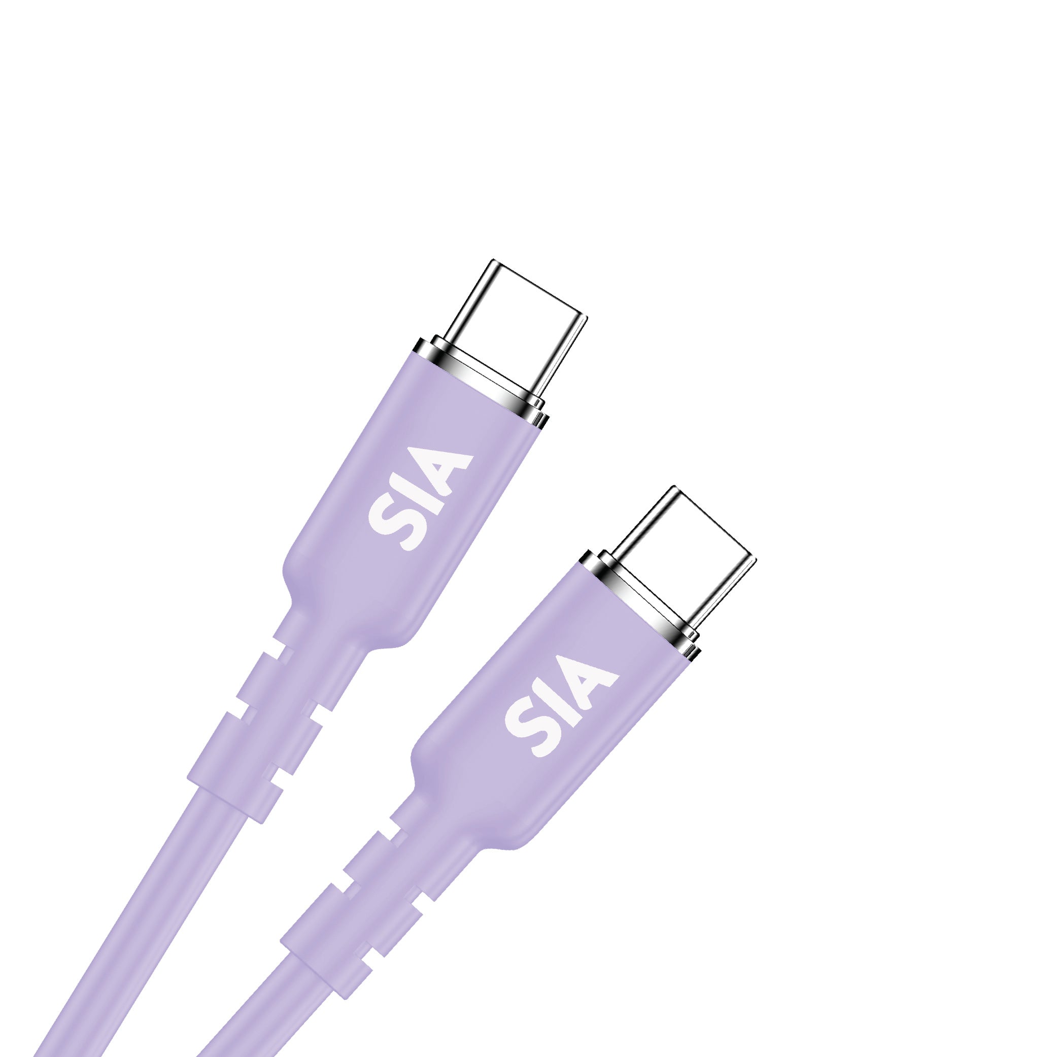 كابل Type-C إلى Type-C سيليكون بطول 1.2m من SIA بقوة 60W
