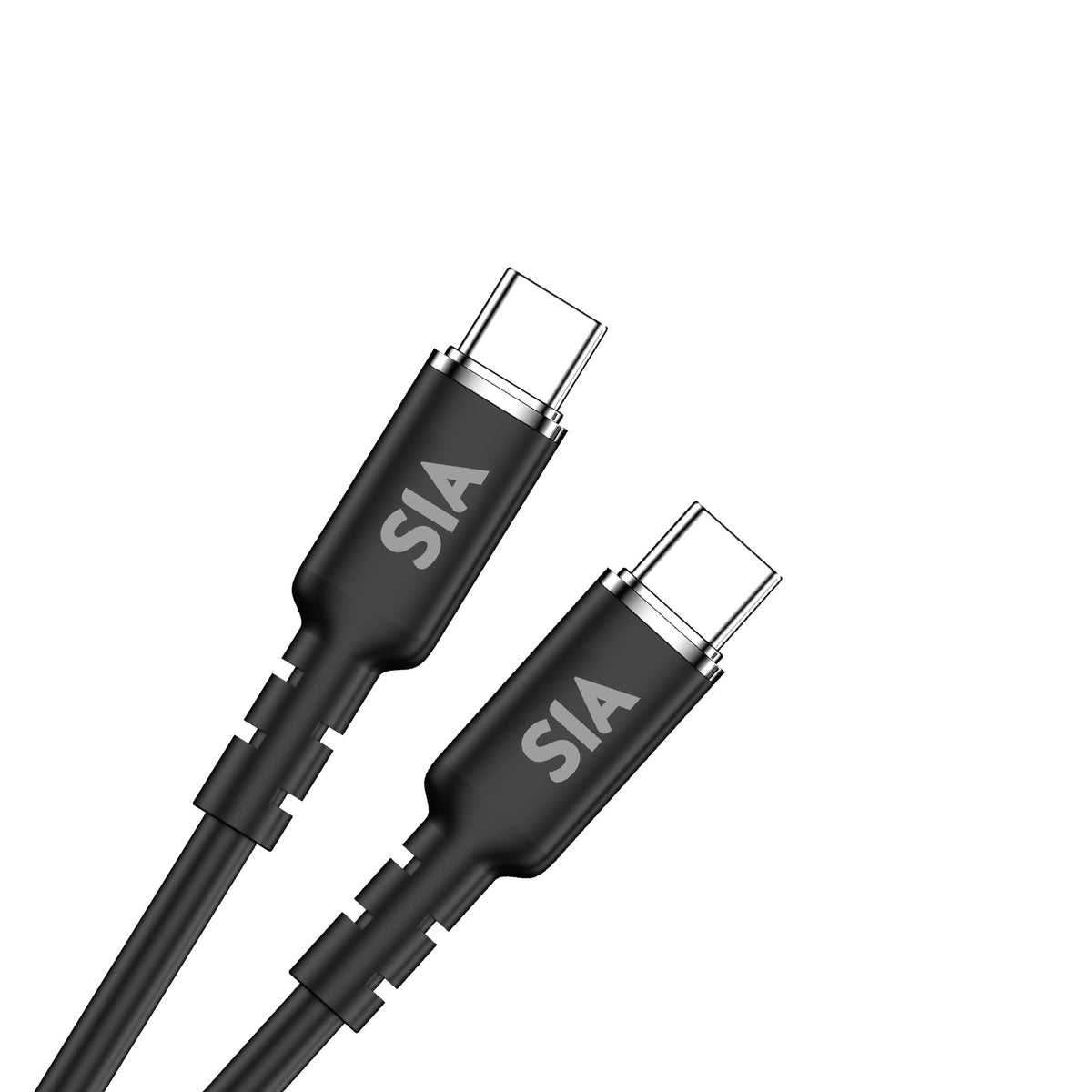 كابل Type-C إلى Type-C سيليكون بطول 1.2m من SIA بقوة 60W