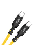 كابل Type-C إلى Type-C سيليكون بطول 1.2m من SIA بقوة 60W