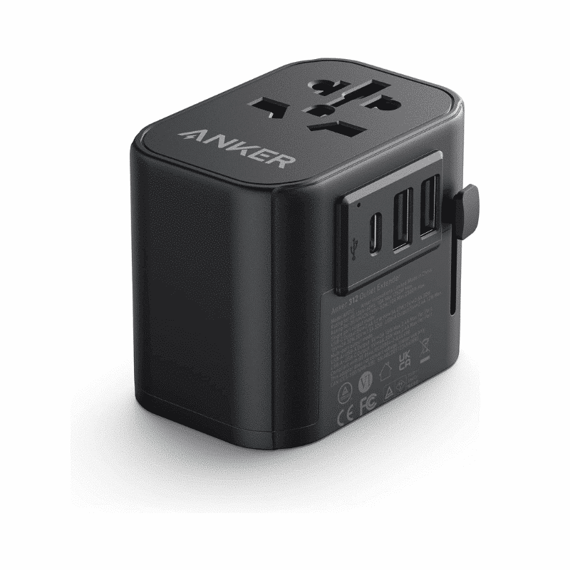 Anker PowerExtend USB-C Travel Adapter (4-in-1) - Black