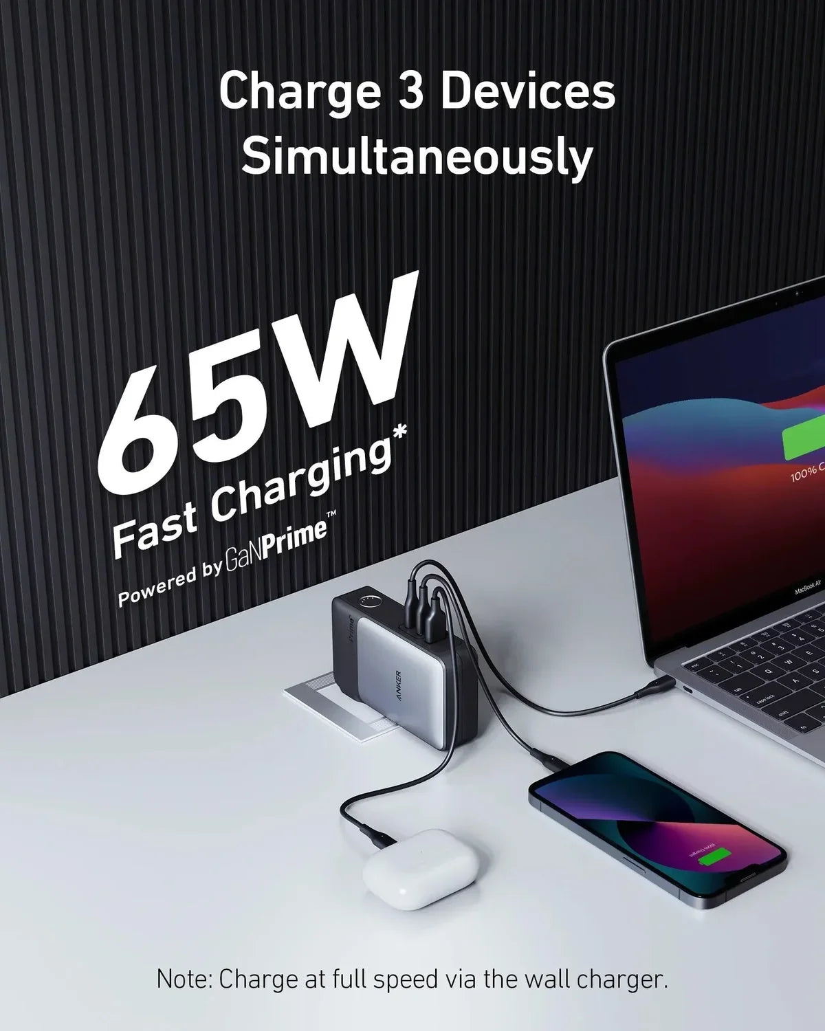Anker 733 Power Bank 10000 GaNPrime 65W (2-in-1) - Black