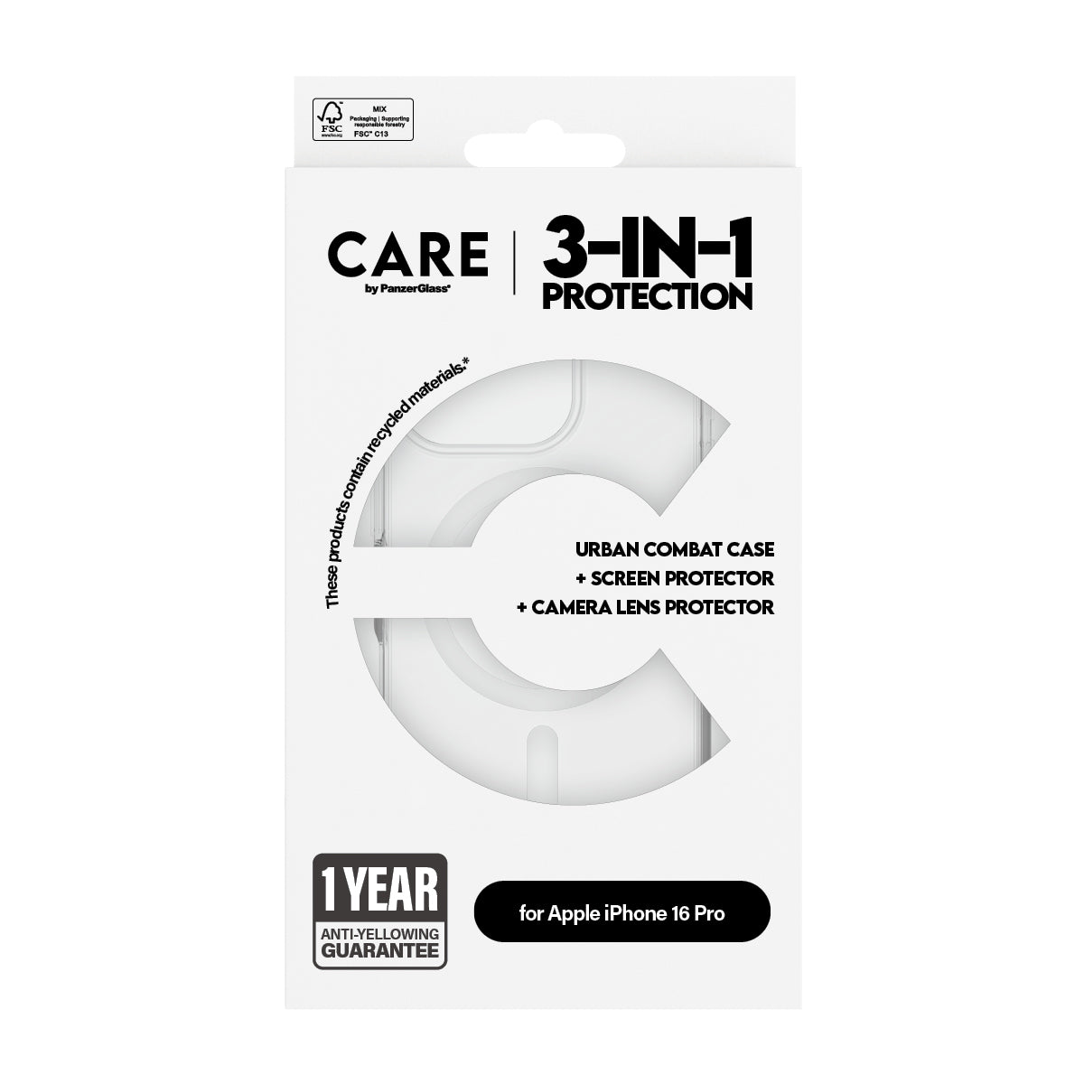 باندل حماية 3 في 1 من CARE لهاتف iPhone 16 Pro
