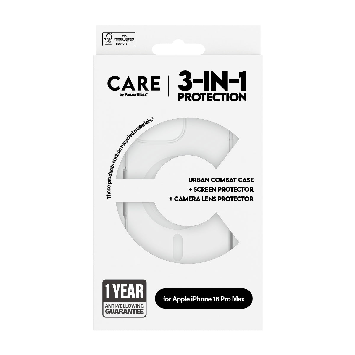 باندل حماية 3 في 1 من CARE لهاتف iPhone 16 Pro Max
