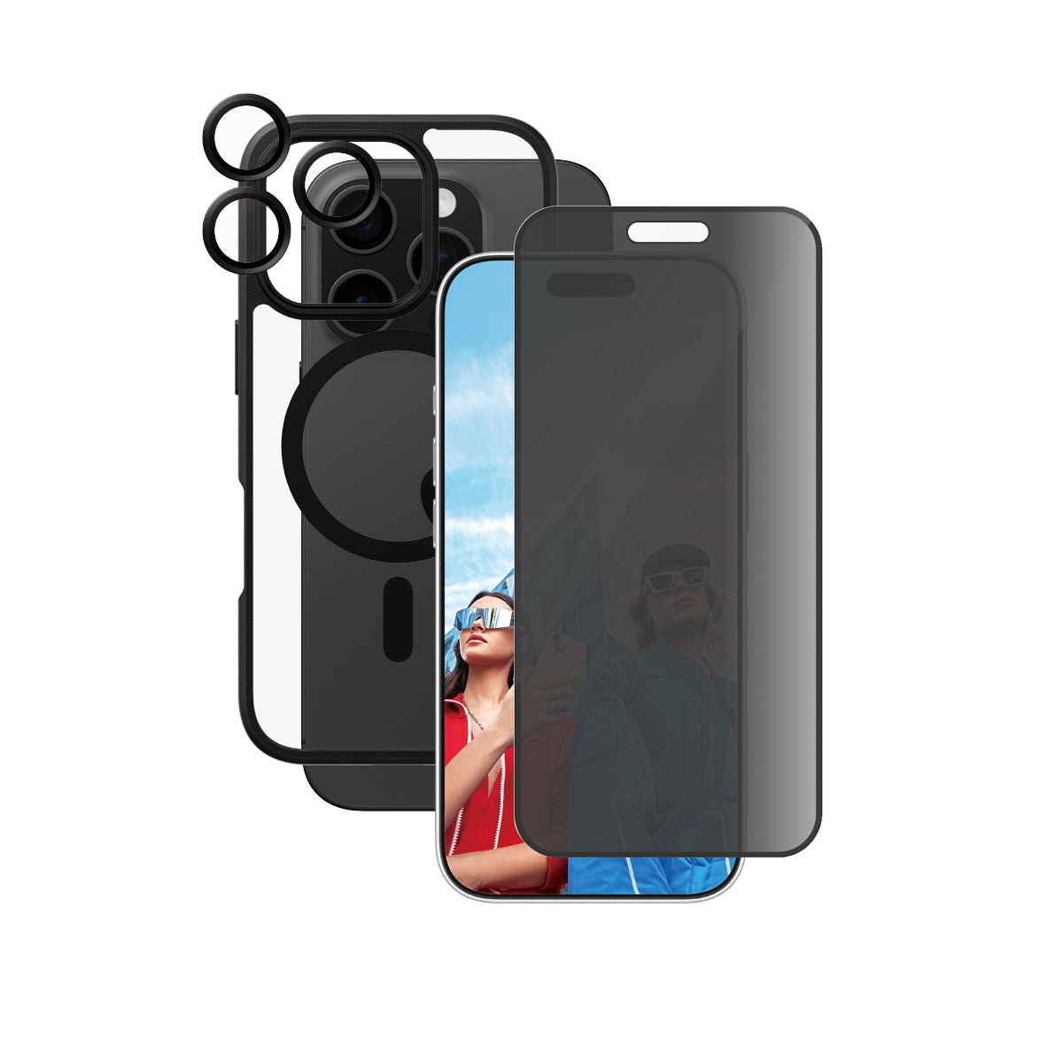 باندل حماية بميزة الخصوصية 3 في 1 من CARE لهاتف iPhone 16 Pro