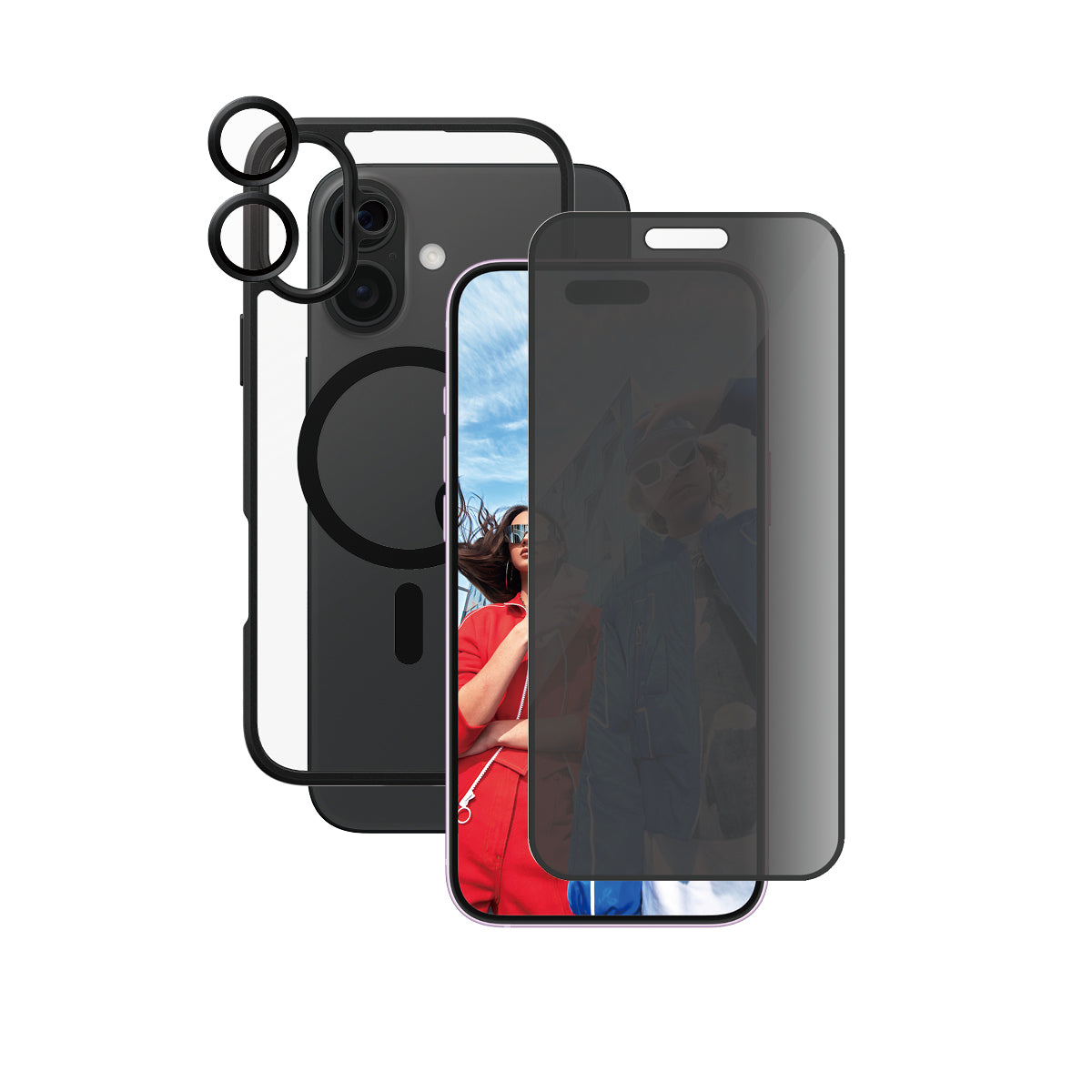 باندل حماية بميزة الخصوصية 3 في 1 من CARE لهاتف iPhone 16 Plus