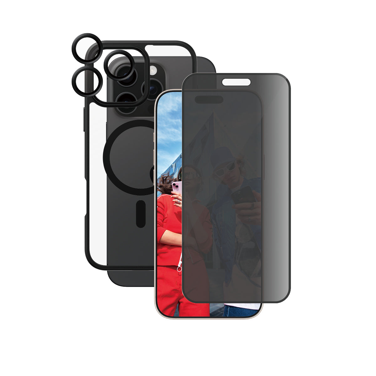 باندل حماية بميزة الخصوصية 3 في 1 من CARE لهاتف iPhone 16 Pro Max