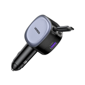 UGREEN 75W Fast Car Charger with Retractable USB-C Cable - Space Grey